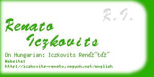 renato iczkovits business card